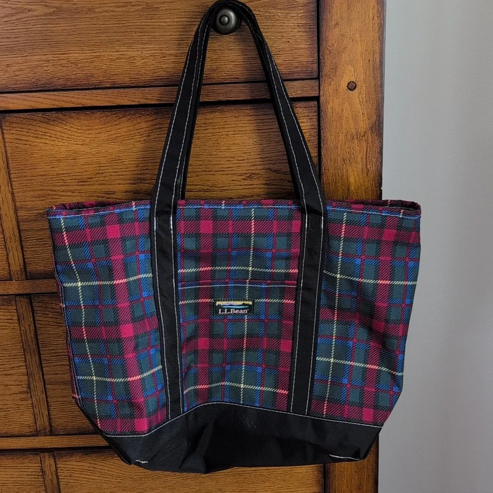 LL Bean Plaid Shirt and Matching Tote Bag Set - Picture 5 of 5